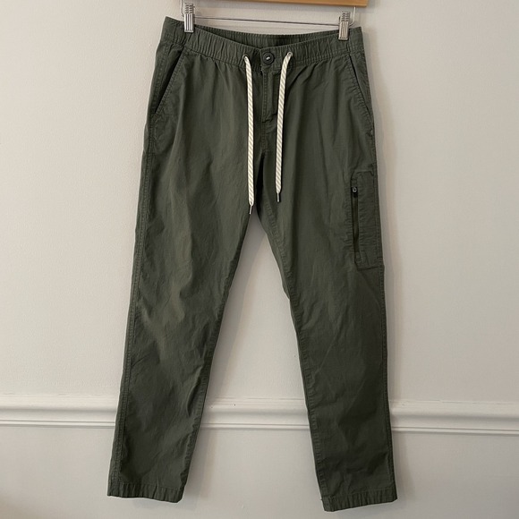 Vuori Womens Ripstop Pants Army Green Size S Organic Cotton Athlesiure Gorpcore - Picture 2 of 12
